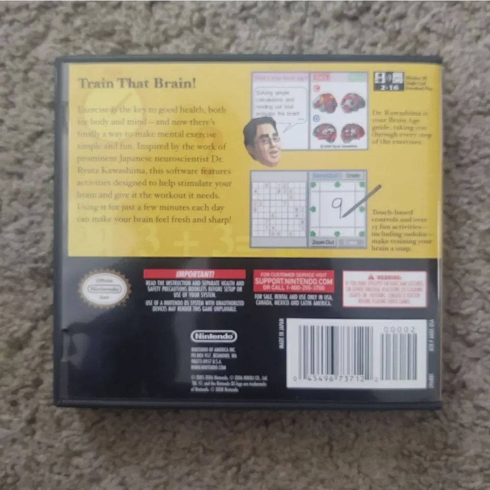 Brain Age for Nintendo DS COMPLETE PRE-OWNED